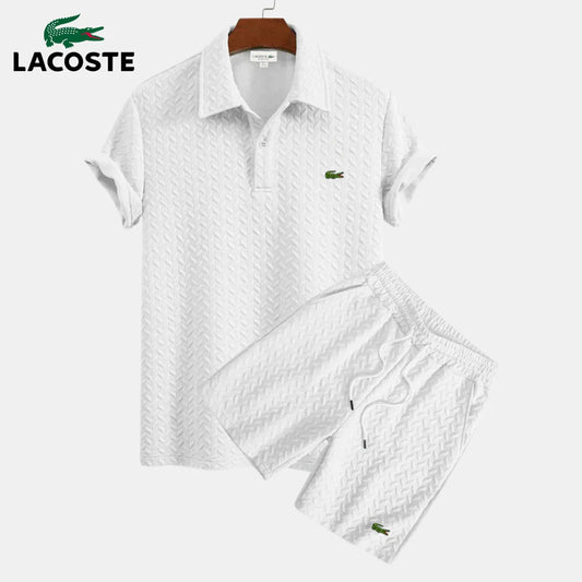 Lacoste Textured Polo & Shorts Co-Ord Set