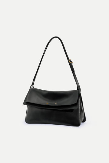 Soft Rialto Double Flap Bag in Nappa-Finish Top-Grain Cowhide