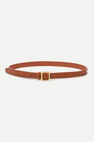 Arc Braided Leather Belt in Vegetable-Tanned Leather