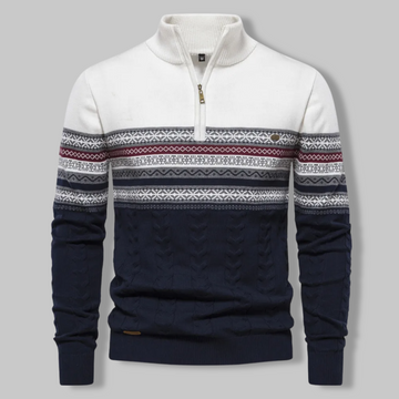 Alpina – Cotton Zip-Neck Jumper