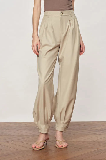 Wilderness Balloon-Leg Tailored Pants in Fine Acetate And Lamb Wool Blend