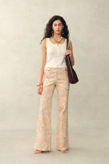 Kari Henley Collar Sleeveless Top in Openwork Knit